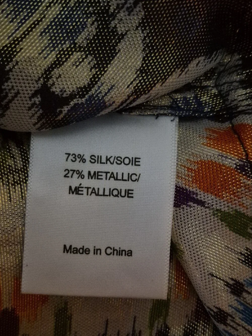 Tory Burch Stephanie Metallic Silk Tunic Blouse Size 2